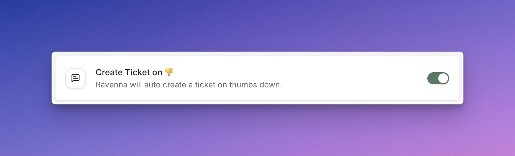 Thumbs Down Setting