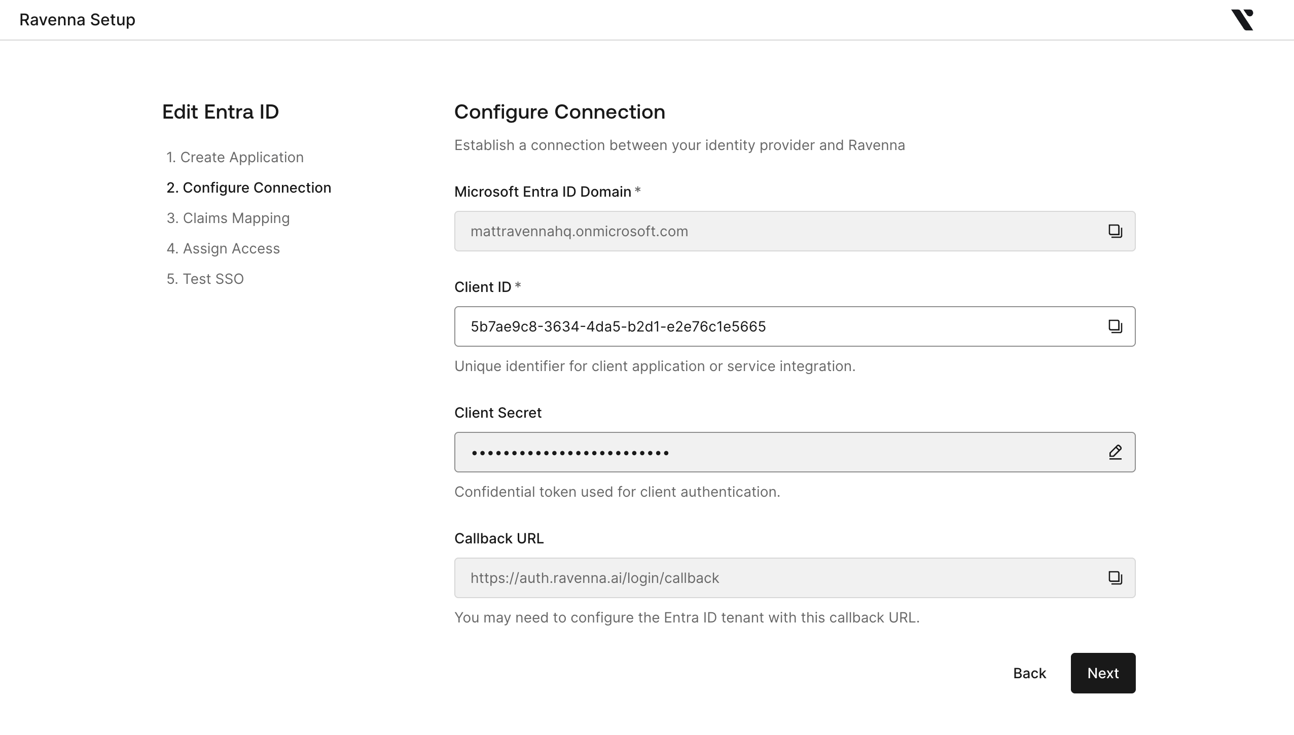 Edit wizard for connected SSO IdP