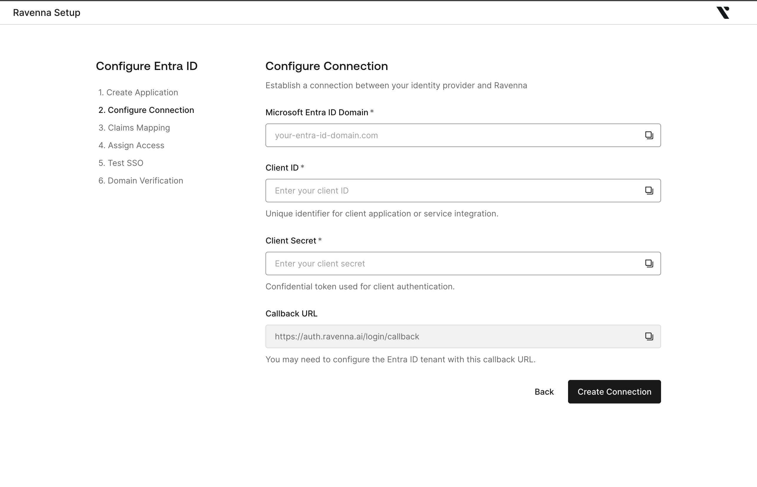 Configure SSO connection details