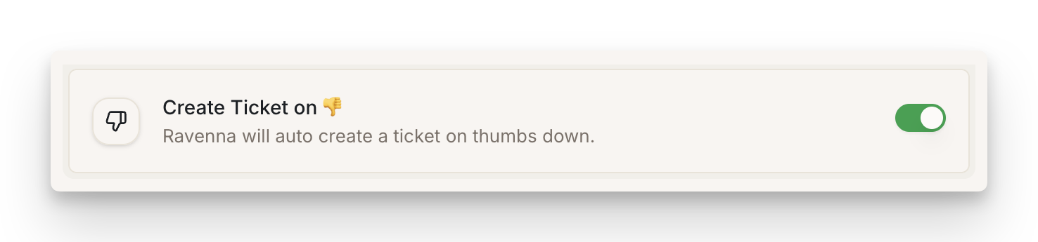 Thumbs Down Setting