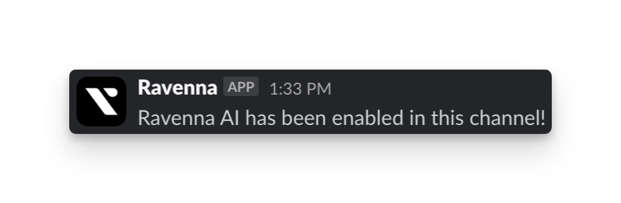 Ravenna AI Confirmation