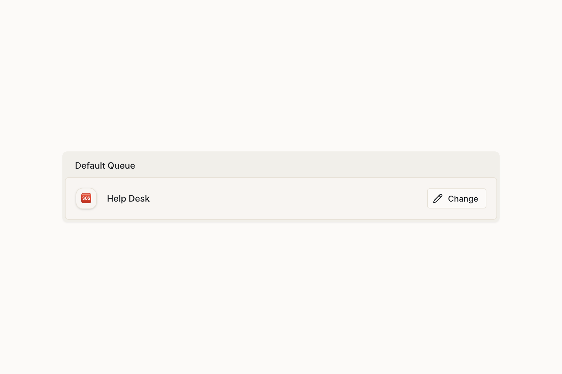 Default queue configuration