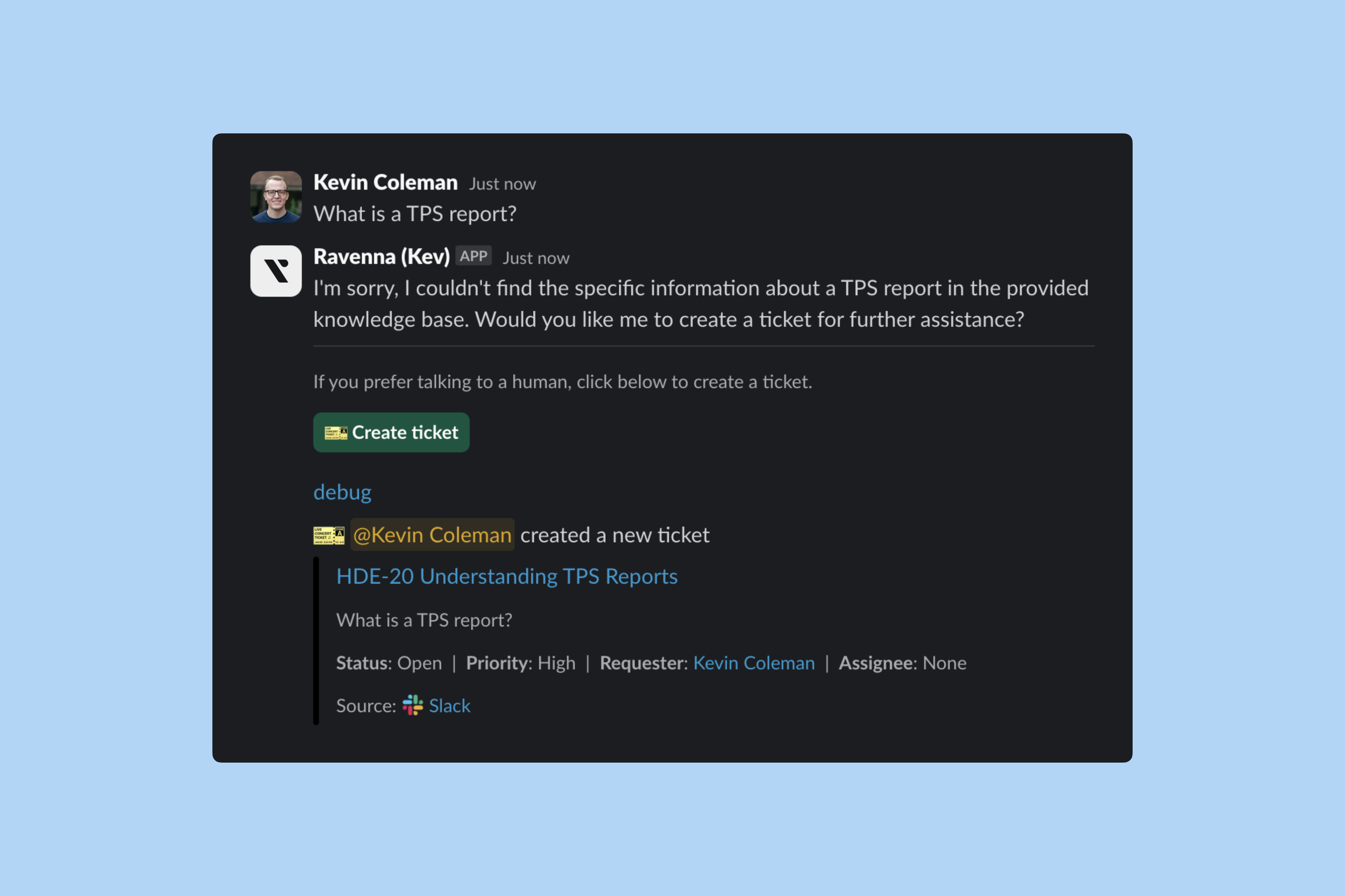 Ticket creation