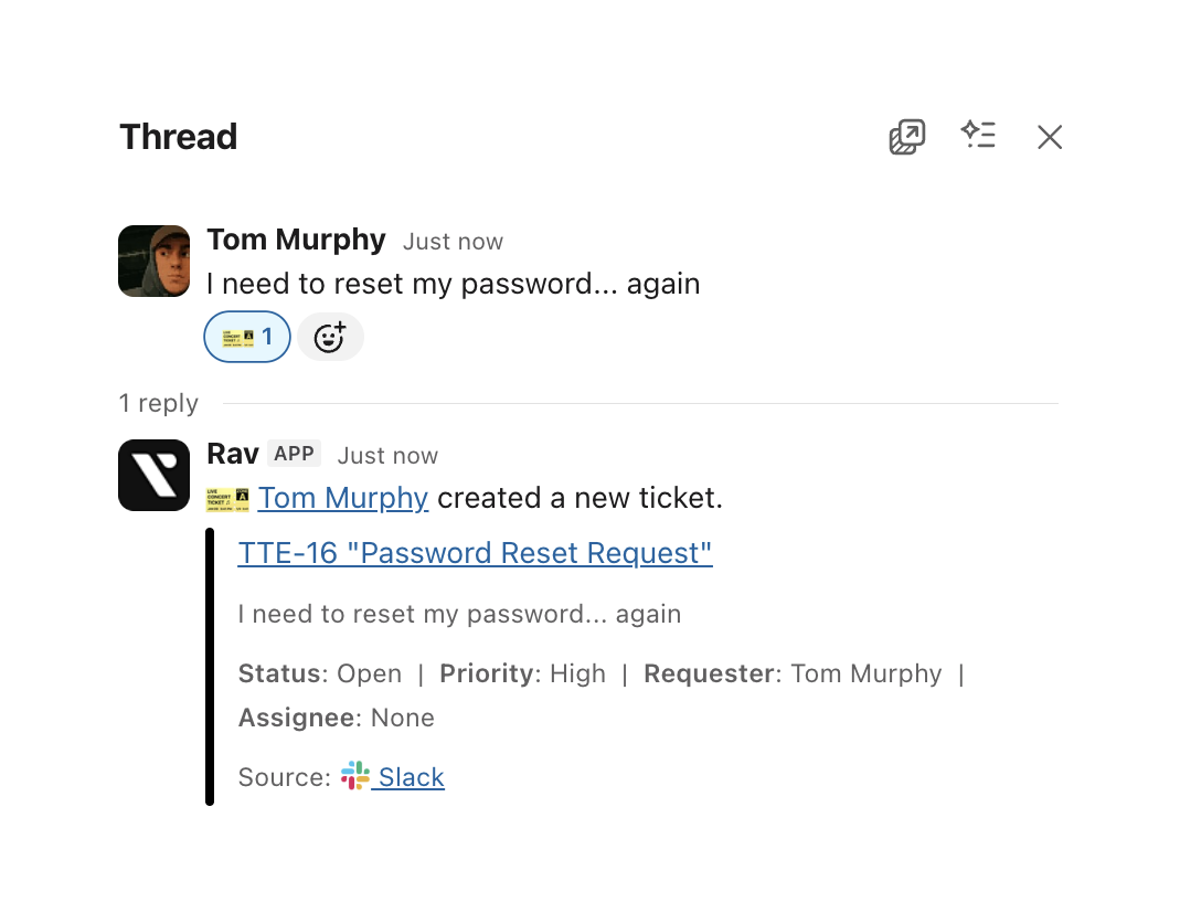 Create a ticket