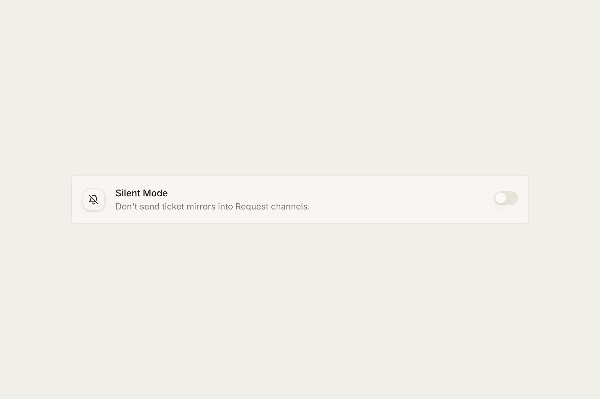 Silent mode configuration