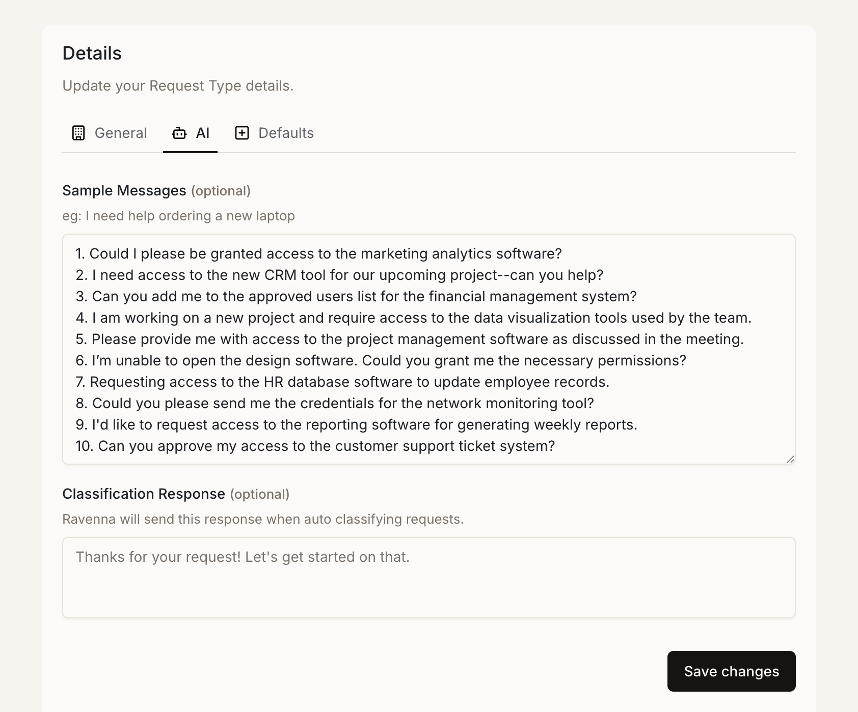 AI Settings